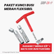 MATA Grip-On Flexible Standard T-Socket Package + Flexible Spark Plug Chrome 14mm & 16mm - Standard 