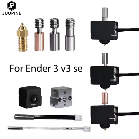 For Ender 3 V3 SE Hotend Kit Titanium Alloy Throat Bimetal Heatbreak Nozzle 24V 40W Print Head Ender