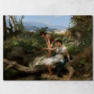 Roman Idyll Fishing Henryk Siemeradzki hsm36 Prints On Canvas