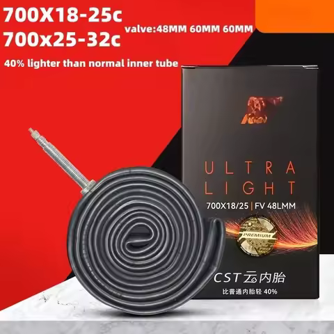 CST ultralight Inner Tube ,700c Road Bicycle Tire Tube ,700x18-25c/700x25-32c ,Presta Valve ,Valve l