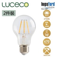 [2件裝] LA27W4F47-LE LED 4W 復古電燈泡 2700K 暖白光 E27 A60 大螺頭