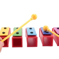8 Notes Chromatic Xylophone Glockenspiel Resonator Bells with Yellow Case