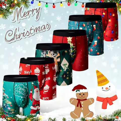 Men's Christmas Underwear Funny Western Christmas Lingerie