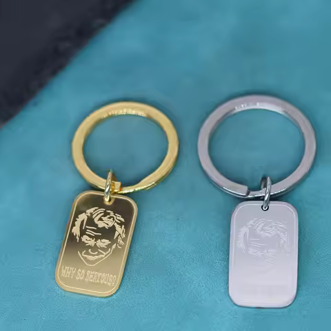 Injus League Joker Men Keychain Fashion Stainless Steel Injustice Gang Pendant Key Chains Birthday G