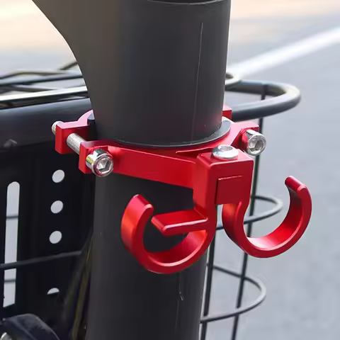 Double Metal Electric Scooter Bike Hooks Portable Helmet Rack Tube Storage Hanger Ebike Accessory