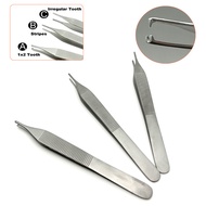 1PC  Dental Tissue Tweezer Stainless steel Dental Forcep Extraction Hemostat 1*2 hook Tweezer Home O