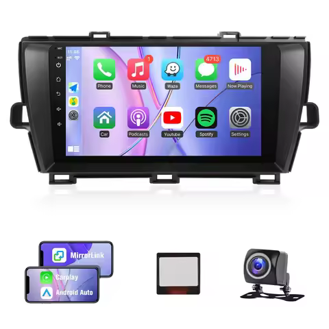9inch IPS Touch Screen for Prius Car Stereo with Carplay Android Auto/Bluetooth/GPS/WiFi/MIC+Canbus