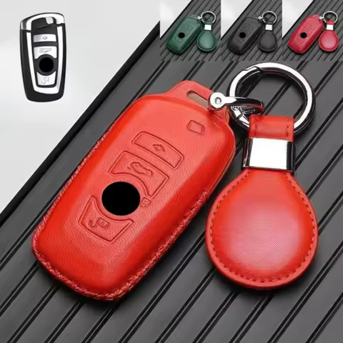 A+ Genuine Leather Car Key Case Cover For BMW M2 M3 M4 M5 M6 1 2 3 4 5 6 7 Series