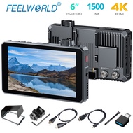 FeelWorld SC6 6" High-Bright Onboard Monitor 1500NIT Aluminium Filed Camera Video Monitor 3G SDI 4K 