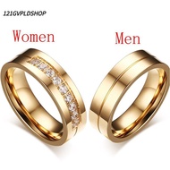 121GVPLDSHOP 18K Gold Plated Women Men AAA CZ Love Stainless Steel