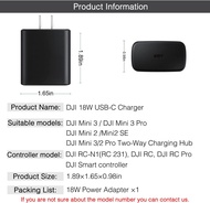 18วัตต์ USB C Power Adapter ชาร์จสำหรับ DJI 3 Pro DJI 3 DJI 2 2 SEสองทางชาร์จ Hub DJI RS 3มินิRS