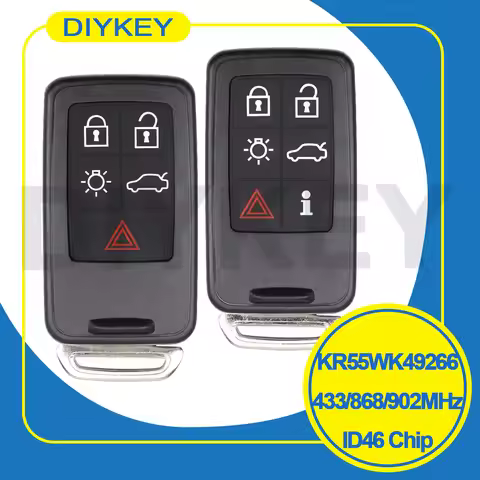 FCC ID: KR55WK49264 For Volvo XC60 XC70 S60 S60L S80 V40 V60 Car Key Remote 433MHz 868/902 FSK ID46 