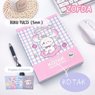 Cartoon Grid Notebook Notebook Cute 5Mm Grid Notebook 16*210Cm Notepad 36 Sheets School Supplies