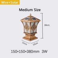 โคมไฟประดับหน้าบ้านโคมไฟประตู IP65กลางแจ้งเสาโคมไฟพลังงานแสงอาทิตย์วิลล่าโคมไฟคอลัมน์รั้ว LEDLamp สำ