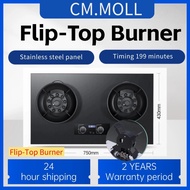 9KW Stainless Steel  Gas Cooker Stove Hob Cooker Dapur Viral Build-In / Tabletop Time Gas Flip Stove