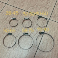 Stainless Steel Hose Clip Petrol Water Hose Clamps Fuel Hose clip Oil clip Radiator Hose Clip &lt;45MM-90MM&gt;