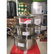 Set of 3 SUNHOUSE 781 5-bottom pots (induction cooker + cooker