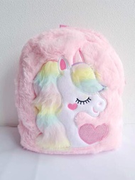 Mochila de unicornio con luces Mochila para jardín de infantes Mochila para niños Mochila de felpa