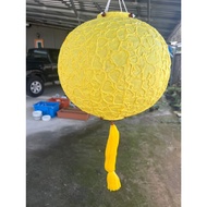 13 Inch Paper Lamp Round Shape Yellow Hong Kong Chinese Restaurant Japanese Handmade Work Made From 