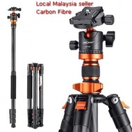 K&F Concept Carbon Fibre tripod, compact 1.6m, detachable monopod D254C1