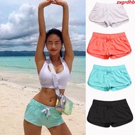 [SG SELLER] Women's Summer Beach Running Shorts Quick-drying Soft Comfy Solid Color Trendy Casual Da