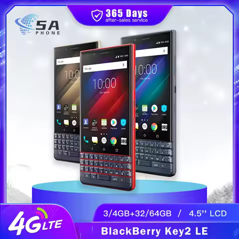 Original BlackBerry Key2 LE 4G Mobile Phone Unlocked 4.5''Display 13MP+5MP Camera 3GB/4GB RAM 32GB/6