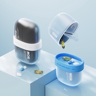 Pill Box, Portable Small Pill Box, Large Capacity, Light-proof Pill Box, Pill Storage Box, Portable 