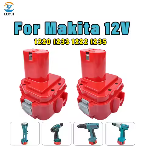 12V 3.0Ah Ni-CD Rechargeable Replacement Battery suitable for Makita 12V Power Tools Bateria 1220 12