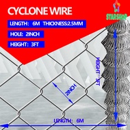 Galvanized Cyclone Wires Mesh 6meters Chain Link Fence for Farm Fence Pang Bakod Net Mesh Mesh Fence