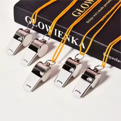 1PC Referee Whistles Metal Whistles Stainless Steel Metal Sports Whistles Sports Equipment With Lany