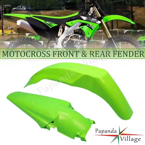 7 Colors Green Motocross Off Road MX Front & Rear Fender Bodywork Mudguard for Kawasaki KXF450 KLX25