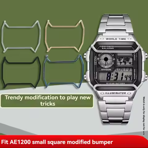 For Casio Metal Case Stainless Steel Bumper AE-1200 AE1300 AE1500 Watch Anti-collision Bumper Stainl
