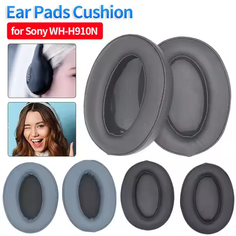 1 Pair Headband Earphone Earmuff Replacement Protein Leather Earpads for Sony WH-H910N Headset Ear C