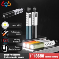 Super Bright Zoom Led Flashlights Telescopic Zoom Rechargeable Mini Flashlight Waterproof High Stron