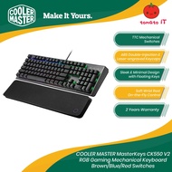 COOLER MASTER MasterKeys CK550 V2 Full RGB Mechanical Gaming Keyboard with Wrist Rest - Blue/Brown/R