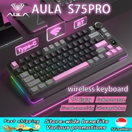 Noxus  mechanical keyboard AULA S75PRO Bluetooth 2.4G USB-C LCD Screen Multi-Function Knob wireless 
