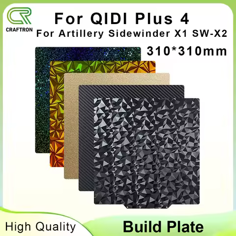 For QIDI Plus 4 PEI Sheet Double Side Magnetic Spring Steel Sheet PEO PET For Artillery Sidewinder X