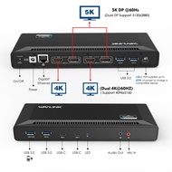 Wavlink USB C HUB Dual 5K at 60Hz DP or Dual 5K at 60Hz HDMI 65w chargingDisplaylink driver with 2xD
