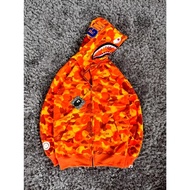 BAPE PBG ORANGE ZIPPER HOODIE