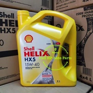550045177 Shell Helix HX5 15W-40 Engine Oil (4 liter) - for Proton, Perodua, Toyota, Honda, Hyundai,