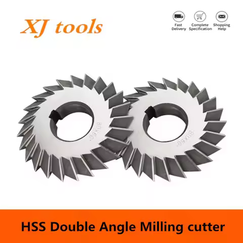 New 1Pcs 35mm 45mm 60mm 63mm 75mm 80 mm 90mm*60Degrees/90Degrees HSS Double Angle Milling cutter Pro
