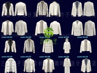 Massimo Dutti MD + แจ็กเก็ตสไตล์ลำลองผู้ชาย Clo3d 3D โมเดล Zprj/obj/fbx MD 3652