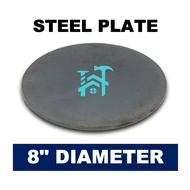 STEEL PLATE BASE PLATE ROUND THICK 8 INCHES DIAMETER