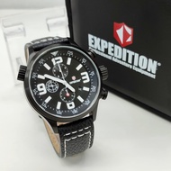 Jam Tangan Expedition E 6318 Pria Original Chronograph / tanggal aktif Tali Kulit
