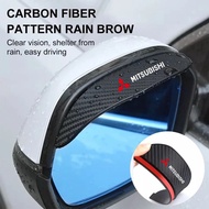 2PCS Car Rearview Mirror Rain Protector Auto Carbon Fiber Rear View Mirror Shield Shade Cover For Mi