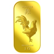 Puregold 1g Golden Rooster Gold Bar | 999.9 Pure Gold