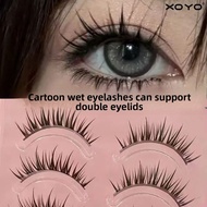 Manga Wet Look Full Strip False Lashes, Voluminous Black Band Lashes