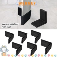 WENNEY 4PCS Foot Cover Bracket Slotted Angle Bar Shelf Iron Bed Protective Rubber Sleeve