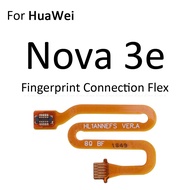 ขั้วต่อเครื่องสแกนลายนิ้วมือสายเคเบิ้ลยืดหยุ่นสำหรับ HuaWei Nova 5i 4 3 3i 3e ปุ่มส่งคืนที่บ้านอะไหล