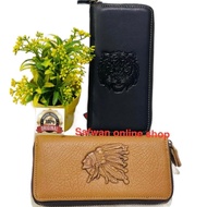 Dompet Panjang Kulit Lembu Lelaki Unisex 100% Genuine Leather Long Wallet Men Wallet Beg  Dompet ori